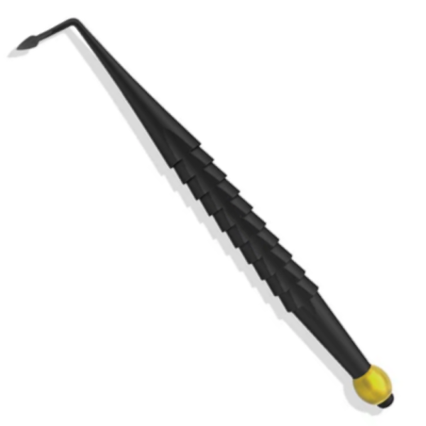 Sharpened Spade Proximator, Angled Right, Black/ Yellow