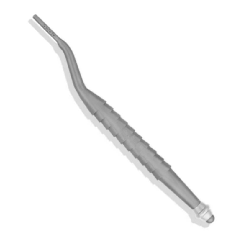 Angled Convex Tip Osteotome, 2.2-2.6mm, Silver Angled Convex Tip Osteotome, 2.2-2.6mm, Silver