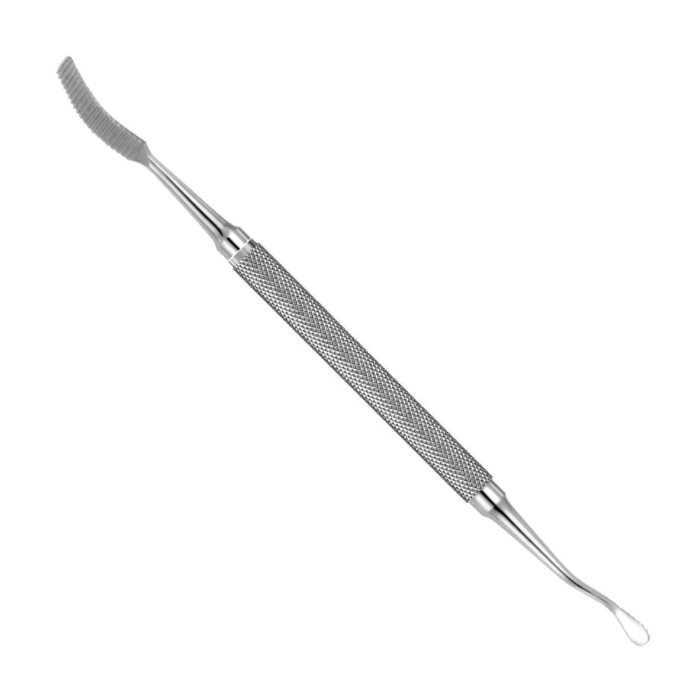 Bone File #10, Miller Colburn Fig. 3M, 5mm X 15mm Flared 5mm X 35mm Heavy Curve, Single Cut Bone File 10, Miller Colburn Fig. 3M, 5mm X 15mm Flared / 5mm X 35mm Heavy Curve, Single Cut