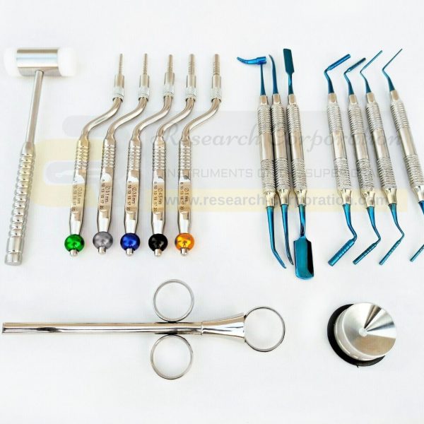 Dental Implant Surgery Kit Sinus Lift Osteotome Bone Graft Packer Carrier Mallet