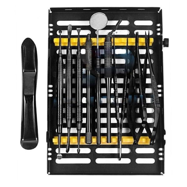 Dental Micro Oral Surgery Instruments Kit Black 11 Pcs