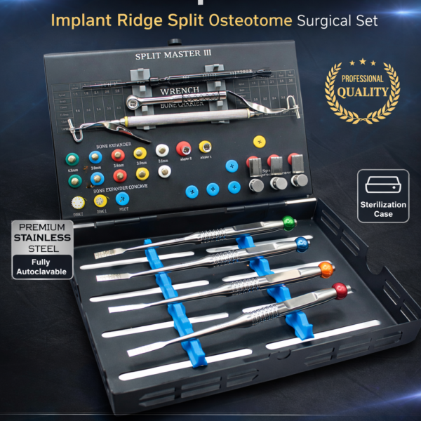 Dental Split Master III Bone Expander Kit Implant Ridge Split Osteotome Surgical Set